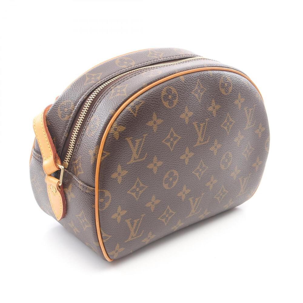 Louis Vuitton Blois Canvas Shoulder Bag Leather Monogram Brown